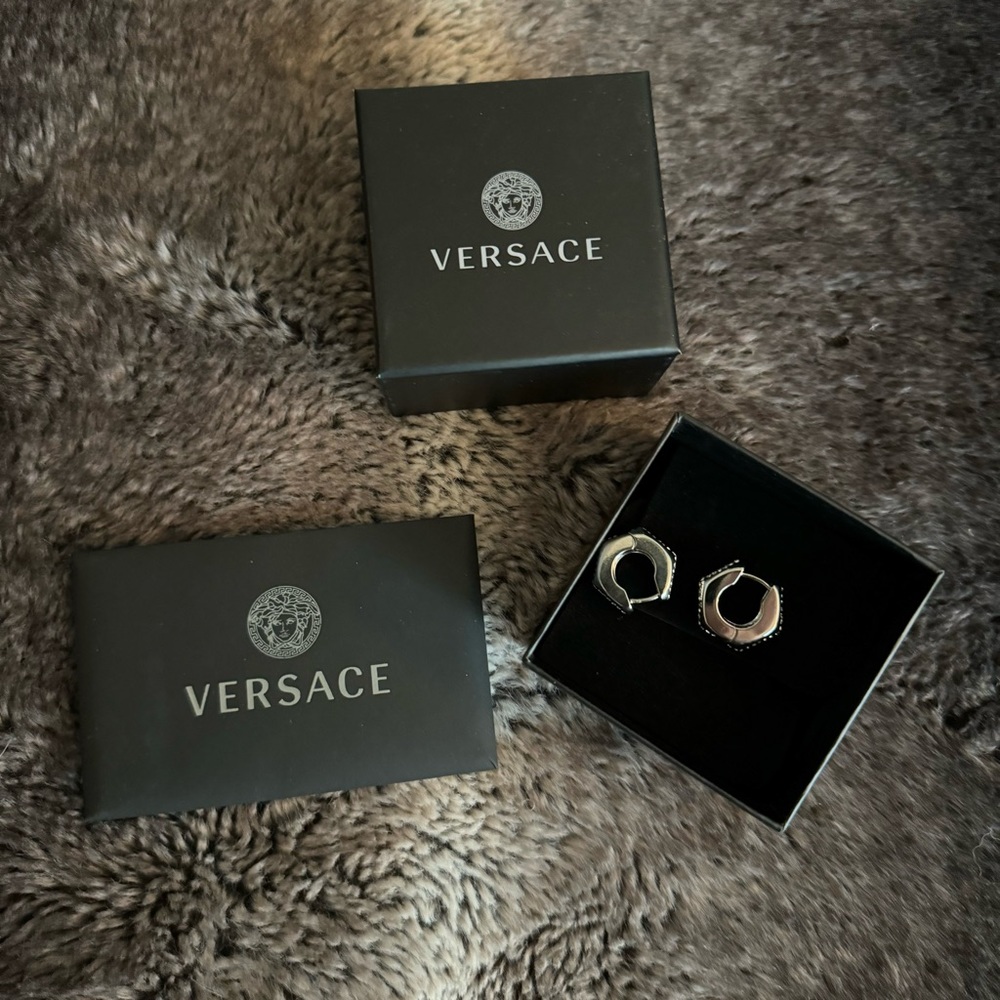 Versace Silver & Crystal Earrings - Picture 2 of 8